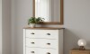 Cómoda 4 cajones - Madera maciza - Linea Colonial Blanco
