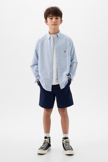 Camisa Con Bolsillo Niño Blue