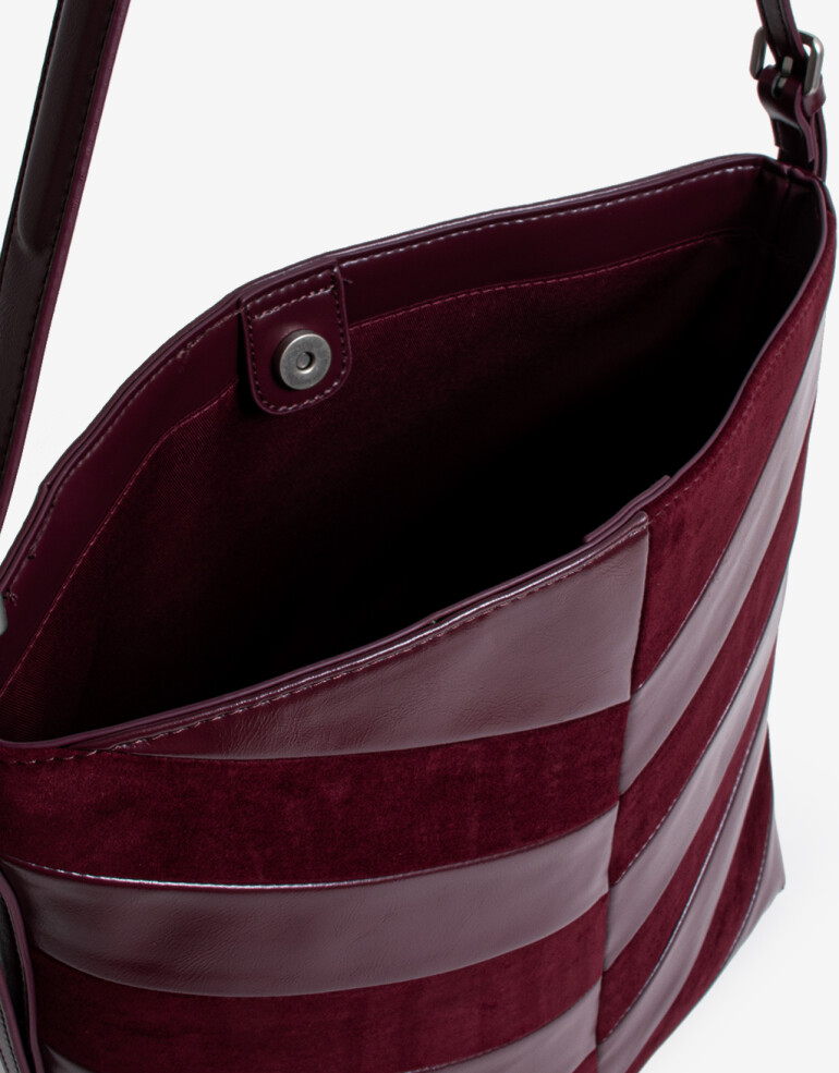 Saca Cartera Formato Saca Texturada - Rojo Burdeaux