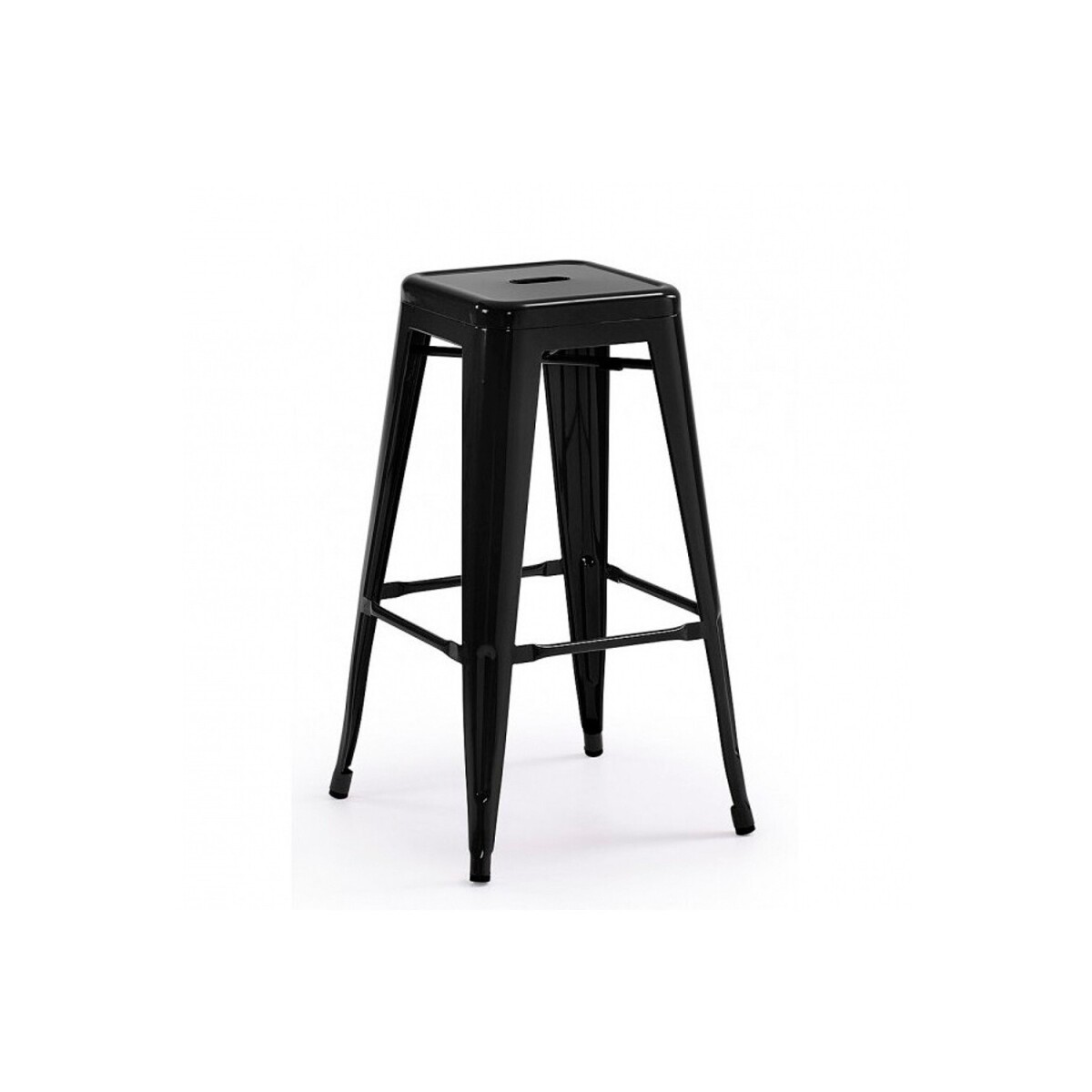 Taburete Tolix Hogar Pub Muebles - Negro 