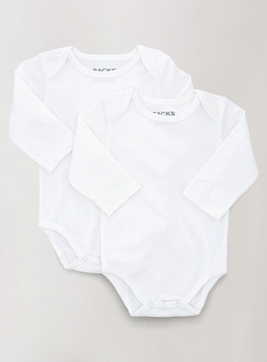 Set x2 bodies m/l basicos lisos - Blanco 