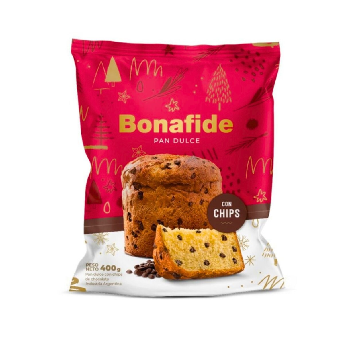 PAN DULCE BONAFIDE 400G CHISPAS CHOCOLATE 