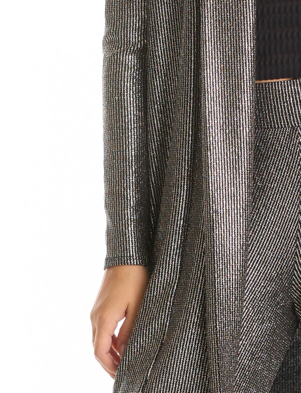 Cardigan Metalizado NEGRO/DORADO