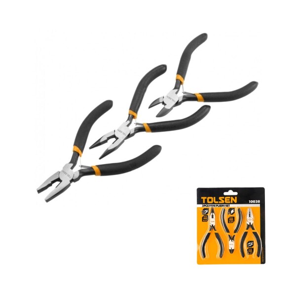 ALICATE SET 3PCS UNIV. C/DIAG P/FINA TOLSEN Alicate Set 3pcs Univ. C/diag P/fina Tolsen