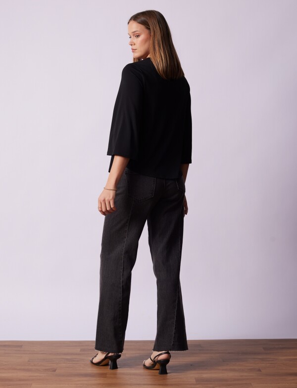 Blusa Crochet NEGRO