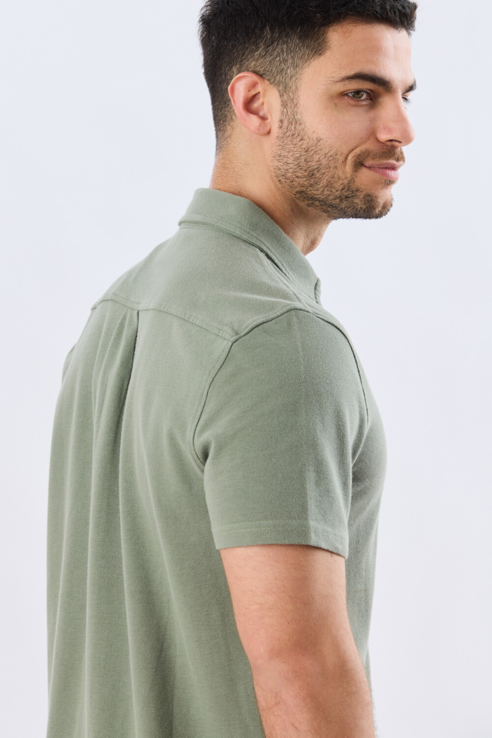 CAMISA PIQUÉ LISA Verde Claro