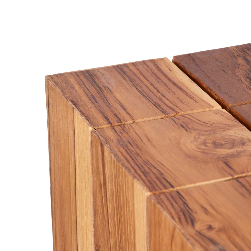 TABURETE MADERA NATURAL-BEIGE BEVIN BLOCK