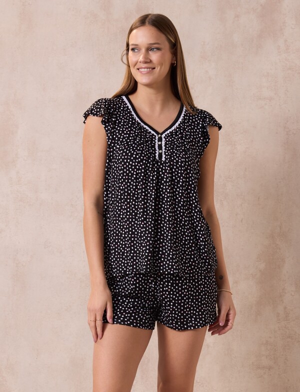 Pijama C/short 56770 NEGRO/MULTI