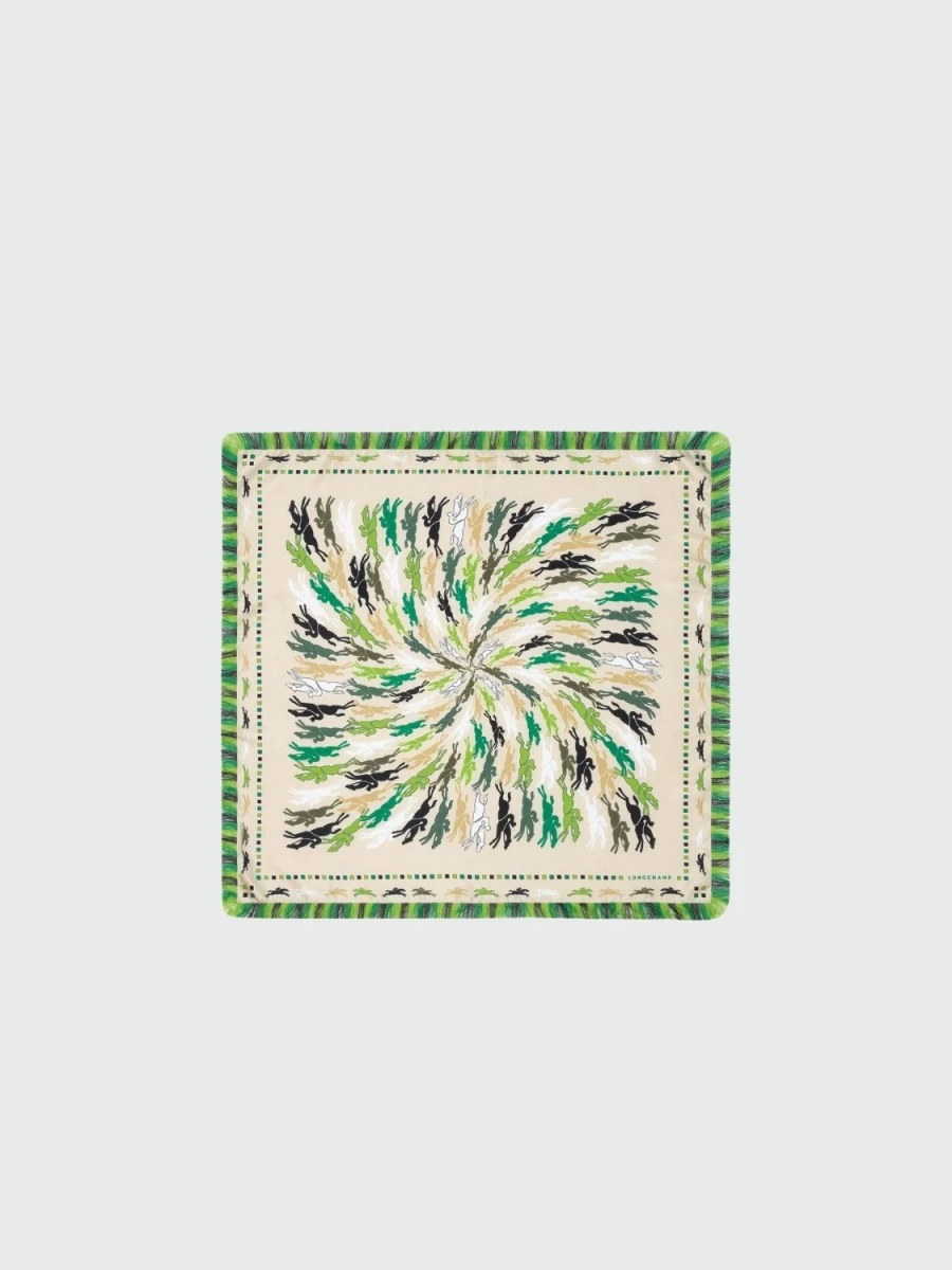 Longchamp -Pañuelo de seda, Longchamp - Verde 