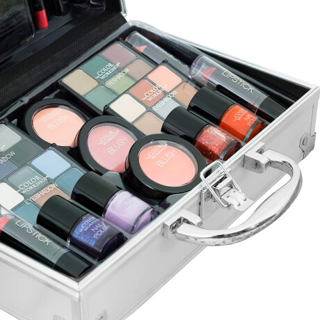 Maleta de maquillaje Bon Voyage Silver 43 piezas The Color Workshop Maleta de maquillaje Bon Voyage Silver 43 piezas The Color Workshop