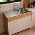 MESADA CON PILETA DERECHA SIMPLE ACERO INOXIDABLE 201 Mesada Con Pileta Derecha Simple Acero Inoxidable 201