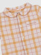 Pijama De Manga Corta De Cuadros Amarillo Claro