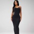 Vestido Strappy Seamless Maxi Dress Mujer Black