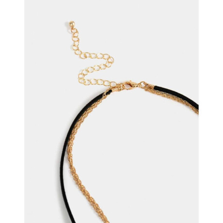 Collar Largo Con Cruz Dorado
