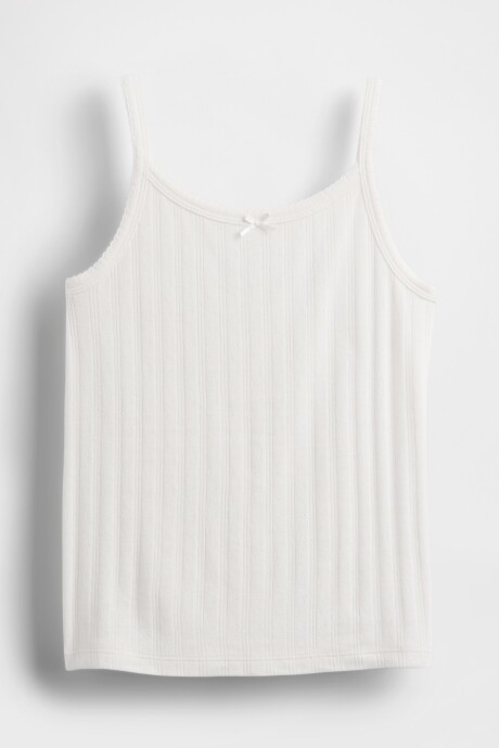 Musculosa Pointelle Niña New Off White V2