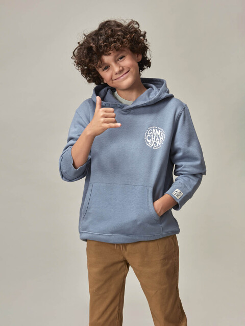 Sudadera Print Game Changers Gris Azulado