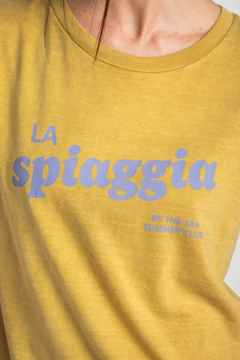 Remera Estampada Algodón Pistacho