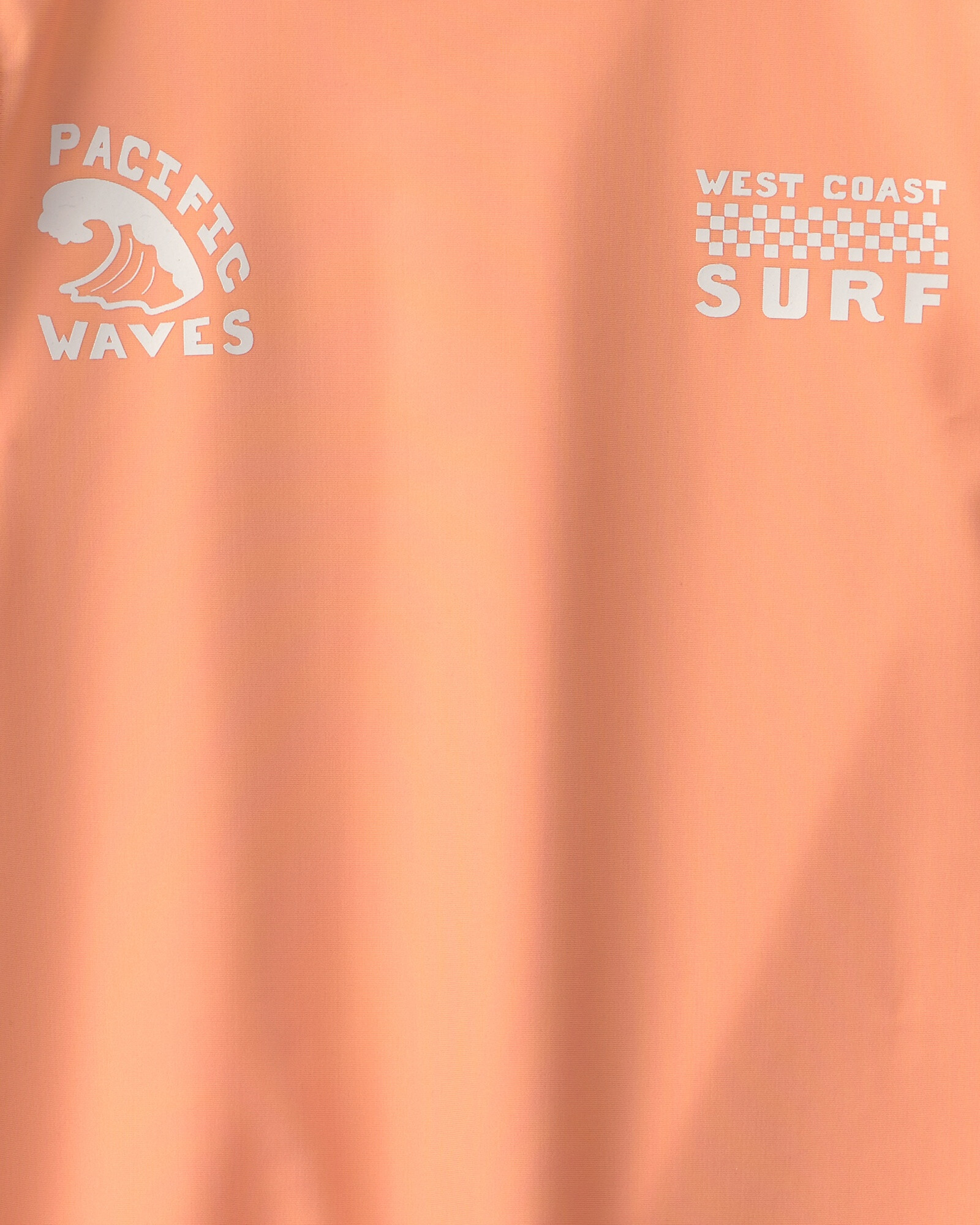Remera de baño manga larga con protección UPF 50+, anaranjada, estampa surf Sin color