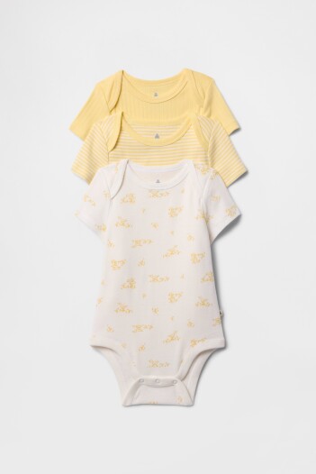 Bodies Pack X3 Bebé Pale Banana 12-0824Tcx