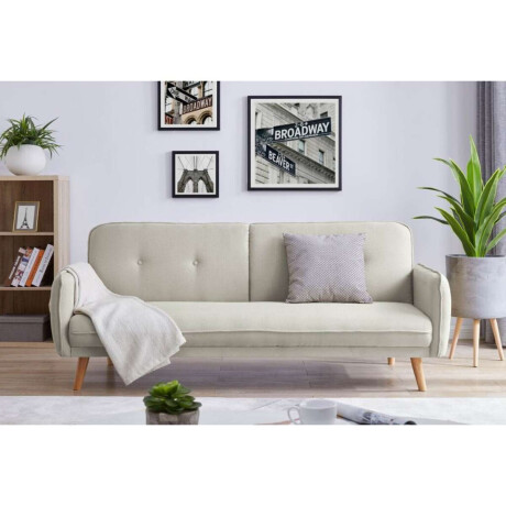 Sillon Cama Miza en Tela Gris
