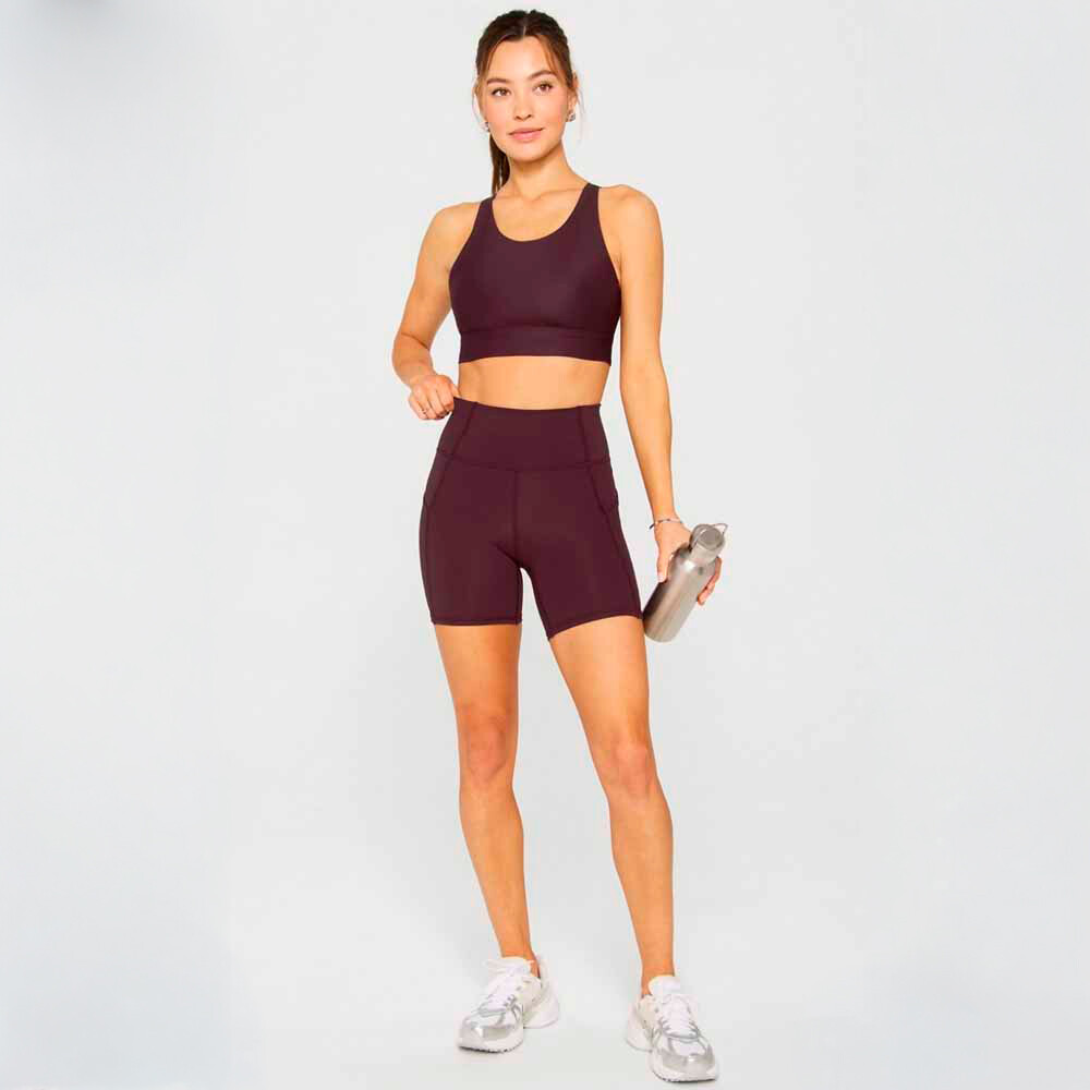 Short Oasis High-Waisted Short 6 Mujer Oxblood