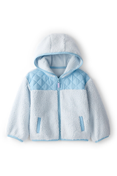 Campera de polar, diseño colorblock Sin color