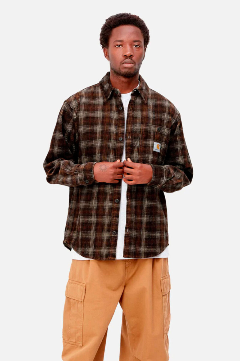 L/S Flint Shirt Wiley Check Vu Marron