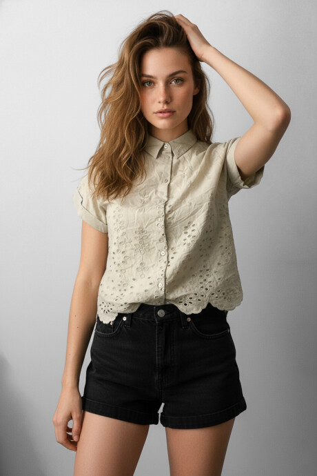 Camisa Helpas Beige Claro