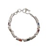 Pulsera calada-Plata peruana 950-Piedras varias-PU3012 conpiedra
