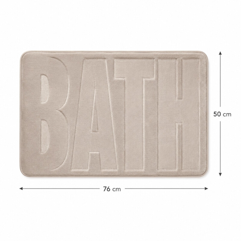 Alfombra de Baño Soft con Relieve 50x70cm Beige
