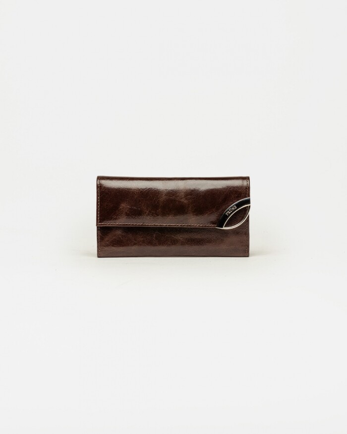 Billetera Katy En Cuero Graneado Arizona Marron