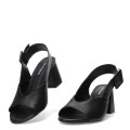 Sandalias de Mujer Bottero con Hebilla y Punta Abierta Negro