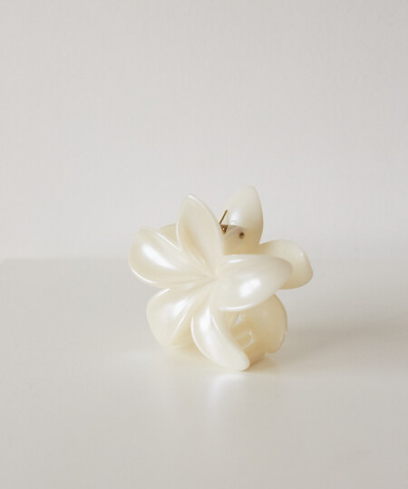PINZA HAWAIIAN FLOWER BLANCO PERLADO