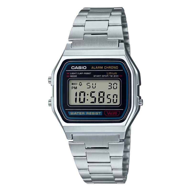 Reloj Casio Retro A158WA-1DF Unisex en acero Reloj Casio Retro A158wa-1df Unisex En Acero
