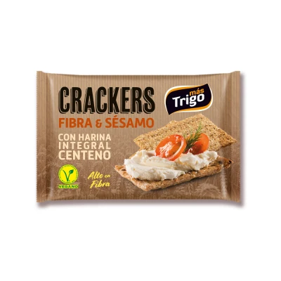 Cracker fibra y sesamo Mas Trigo Cracker Fibra Y Sesamo Mas Trg