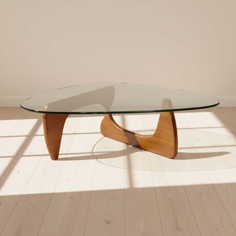 MESA CENTRAL PU MARRON NOGUCHI NOGAL