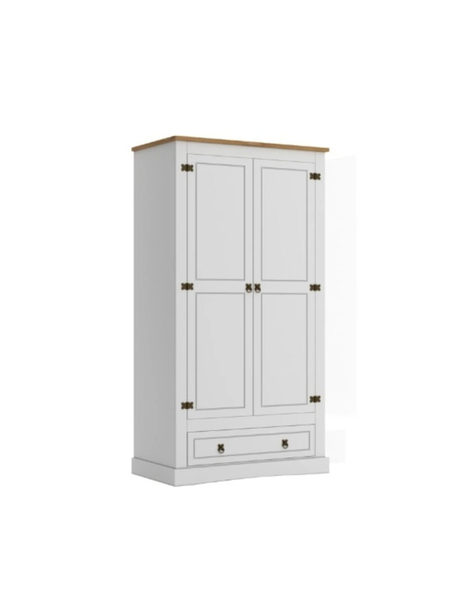 Ropero 2 Puertas 1 Cajón Blanco Línea Mexicana 1785 