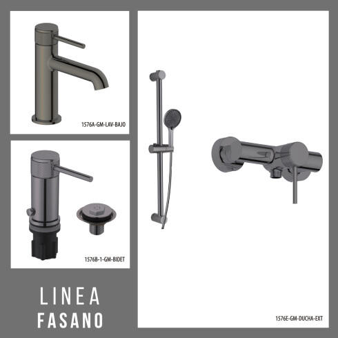 Juego De Griferia Incluye Lavatorio Bajo,Bidet Y Ducha Exterior 000