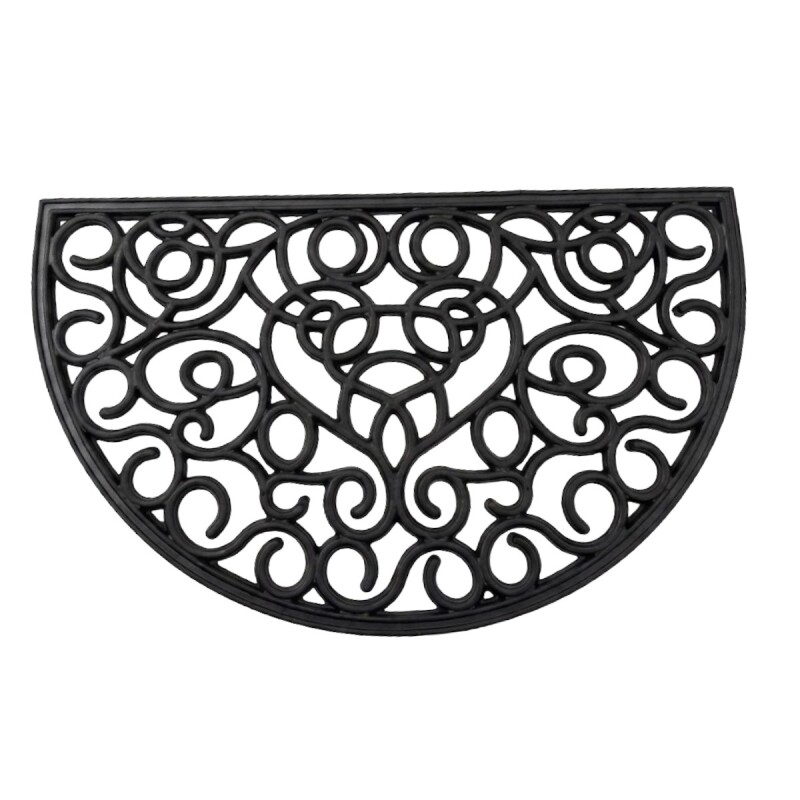 ALFOMBRA ENTRADA M.LUNA GOMA NEGRO 45X75CM Unica