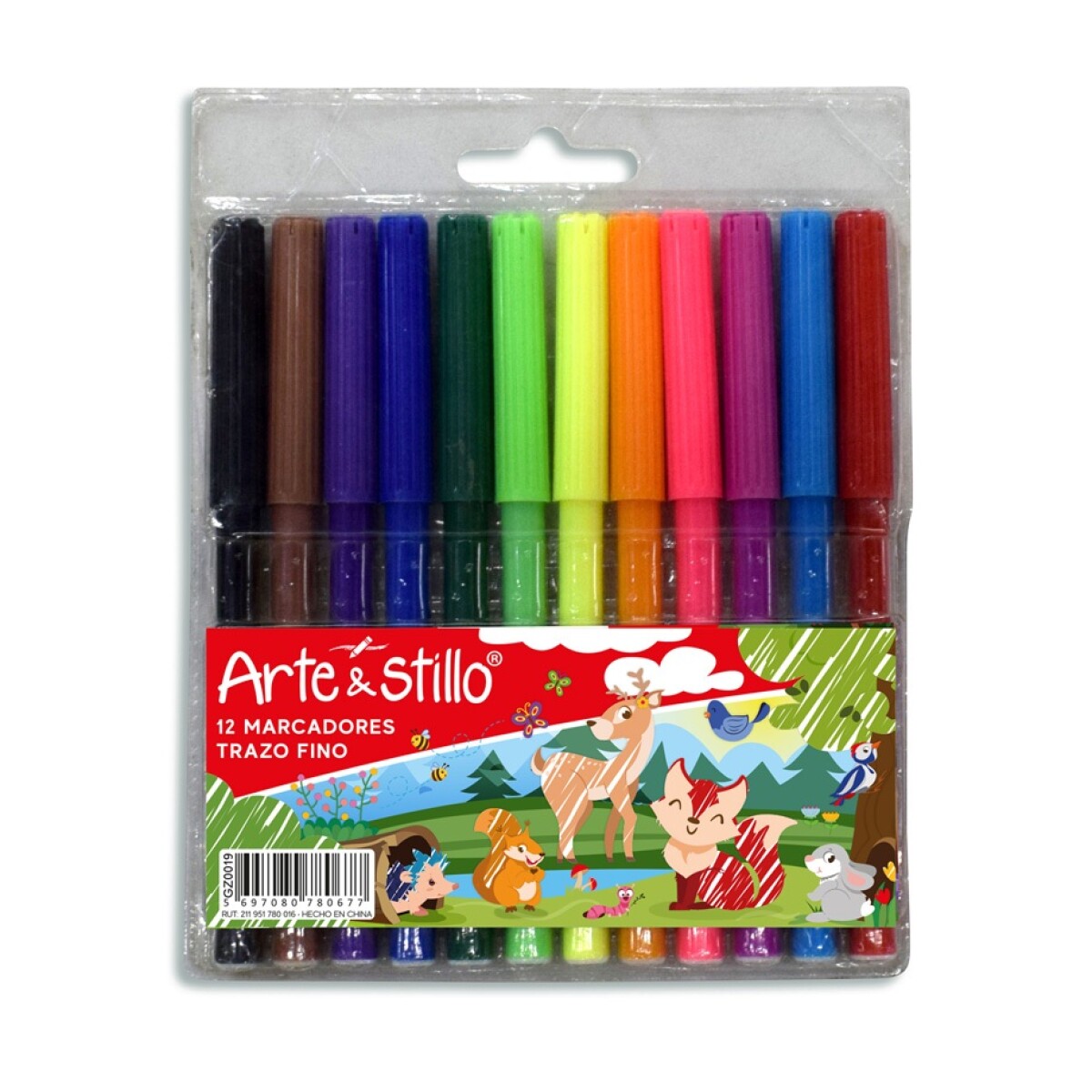 Pack x12 Marcadores finos Arte Stillo 