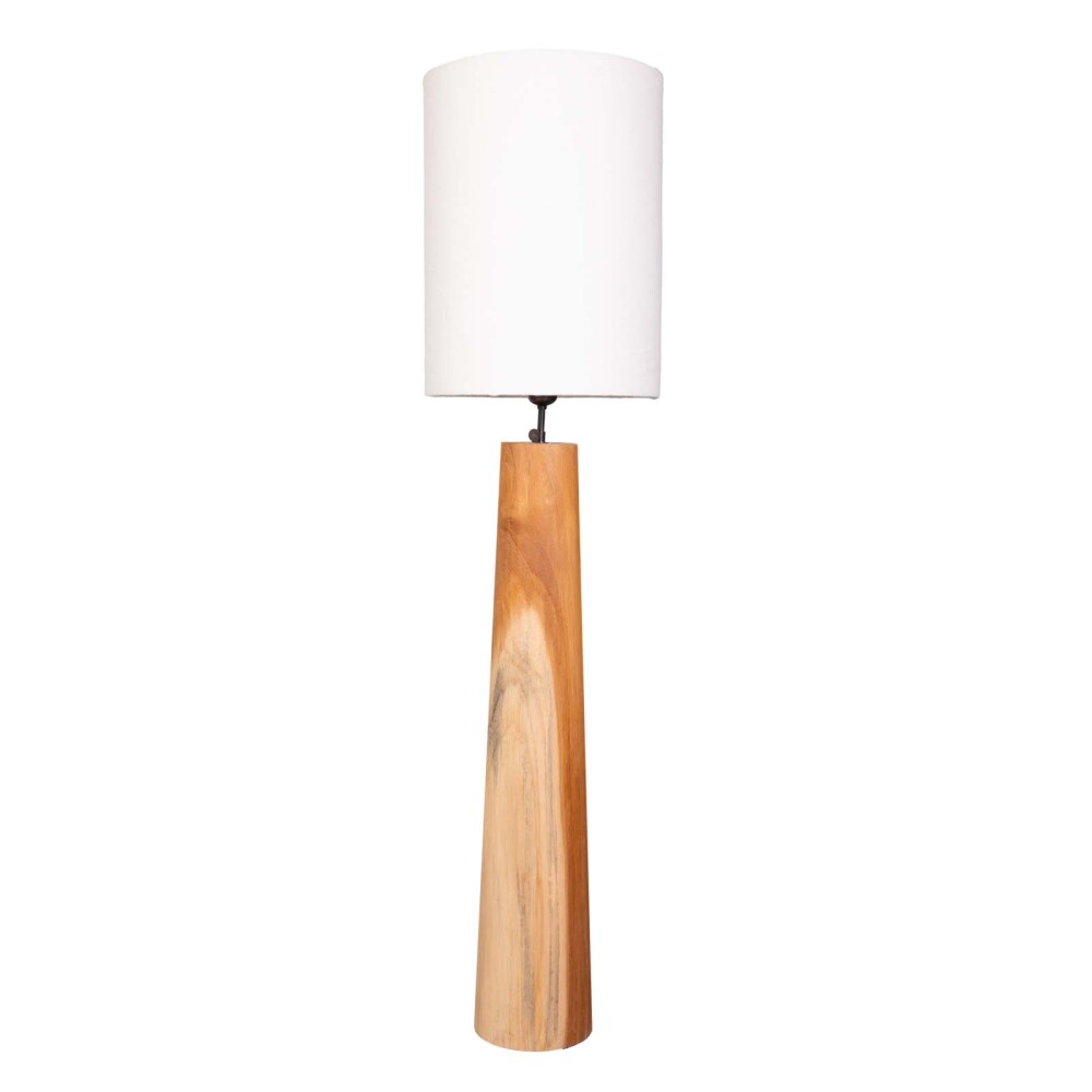 LÁMPARA DE PIE ISHA MADERA NATURAL-BEIGE NATURAL