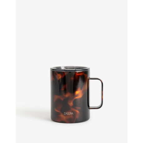 Taza Metálica Con Estampa Carey Combinacion Multicolor