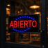 Cartel Luminoso Led Abierto 220 Volt Local Comercial Super Descentrado