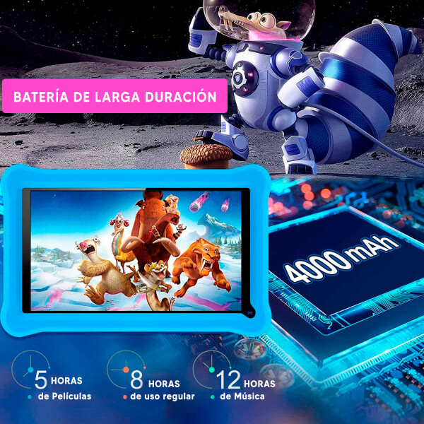 Tablet 7" Infantil Intouch Q732 3/32gb Con Apps Y Juegos TABLET INTOUCH Q732 KID 3/32GB AZUL