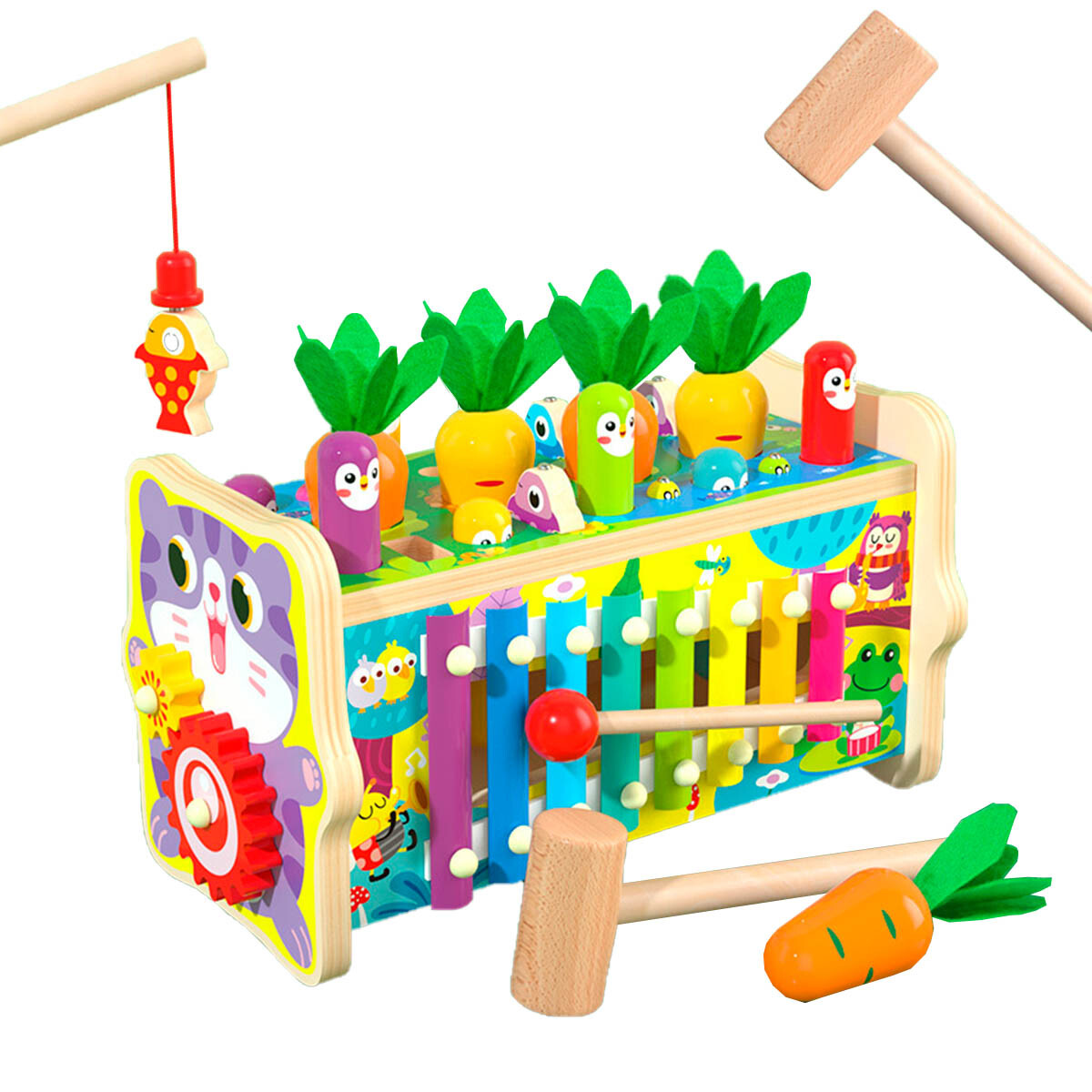 Juego Didáctico Madera Xilófono + Multifunción Niños - Jug019009 