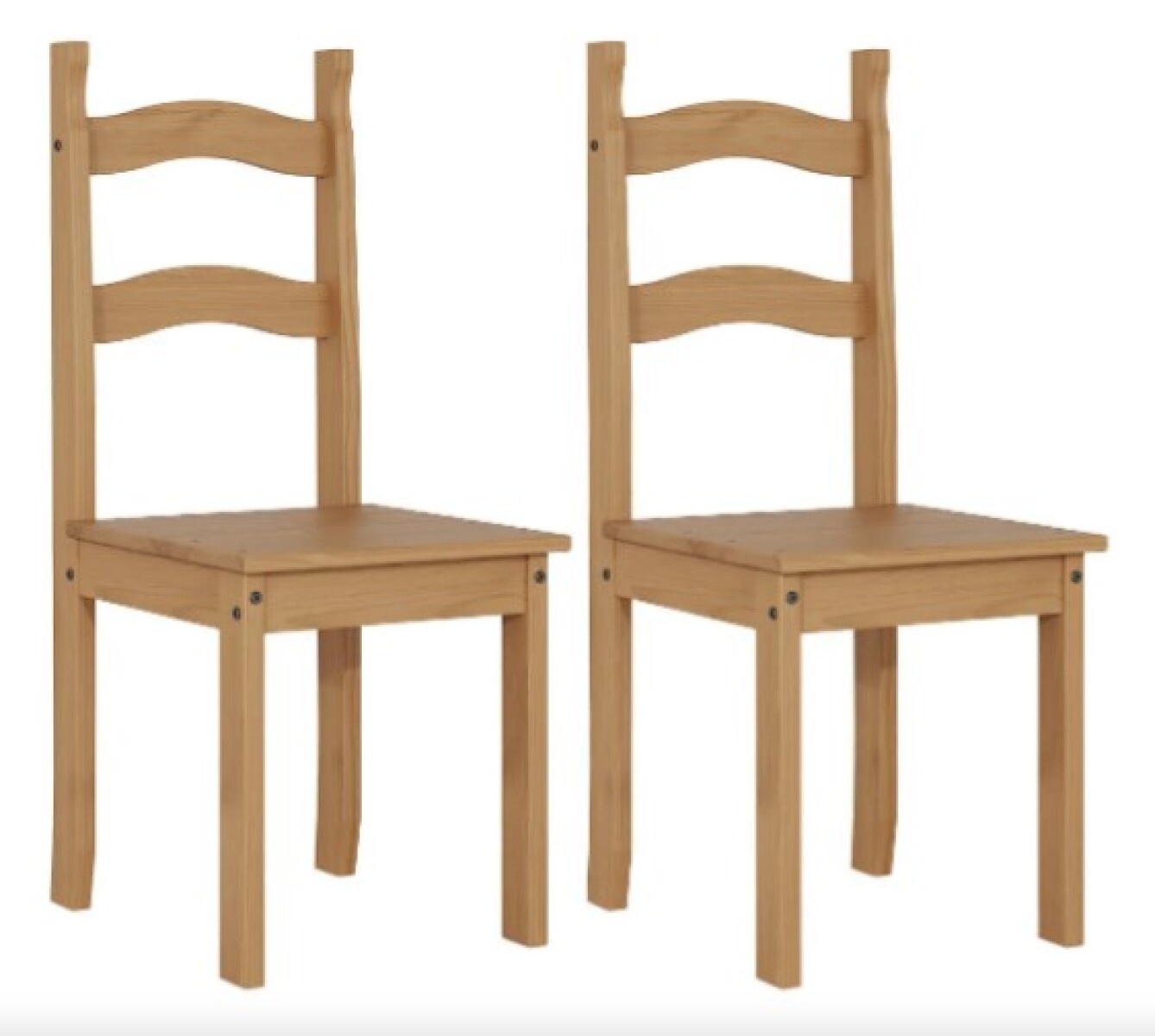 Sillas de Madera Clara – Pack x2 Unidades, funcionales y resistentes 