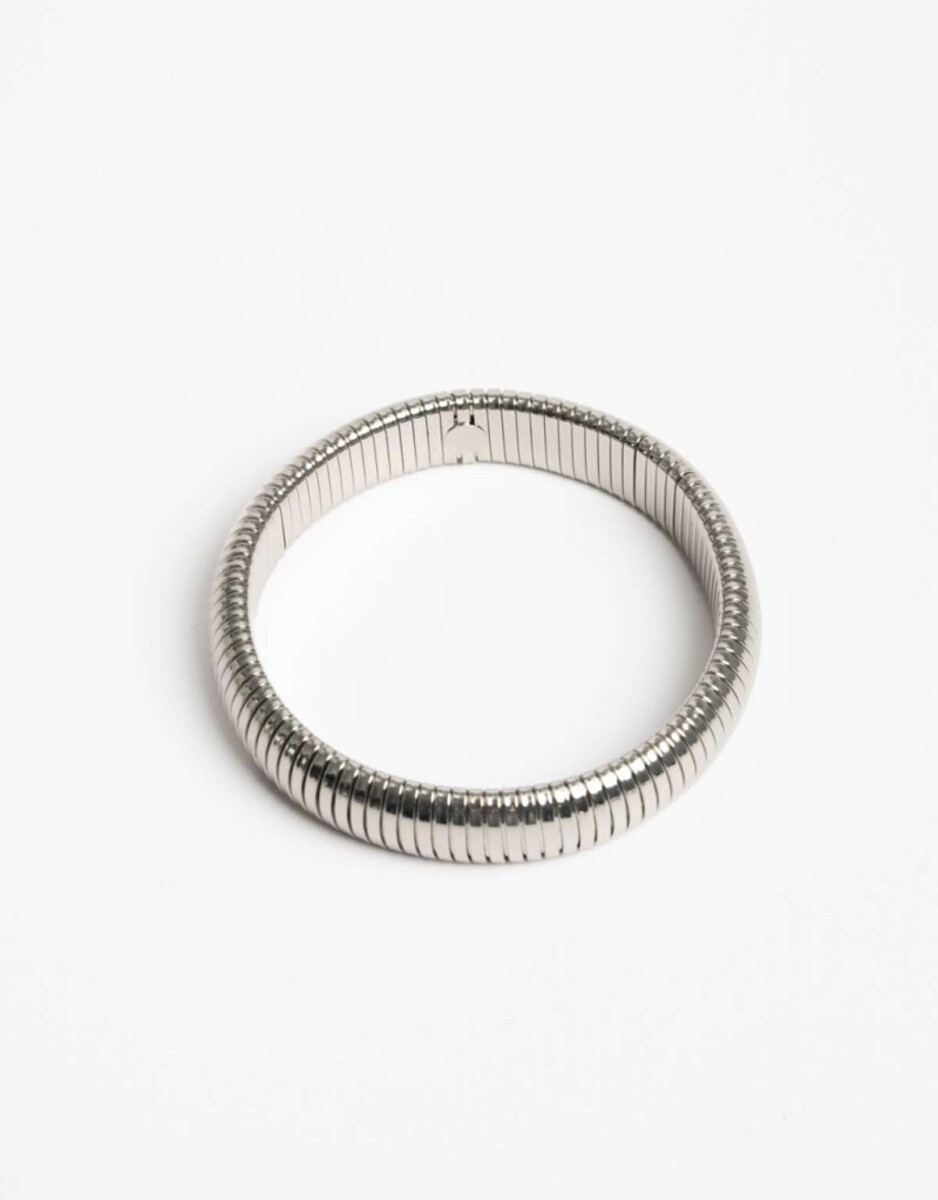 Pulseras Rígidas Metal - Plateado Rodio 