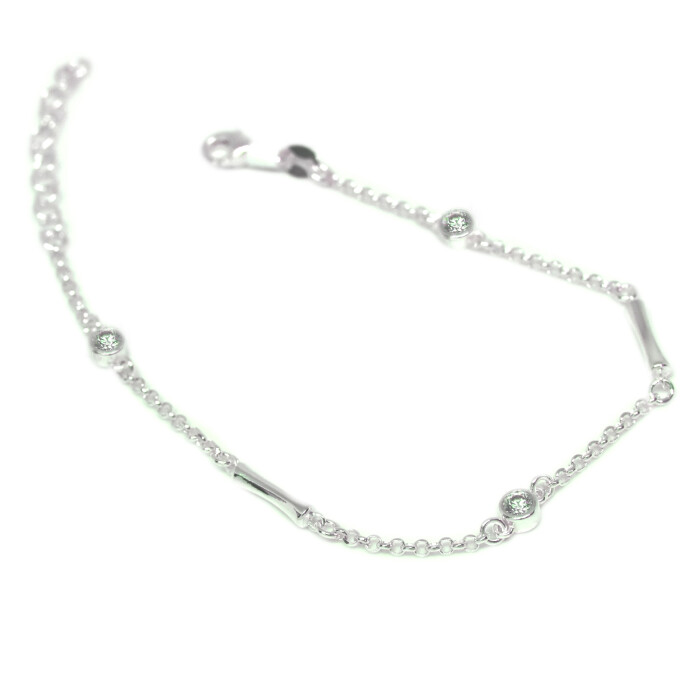Pulsera en Plata 925 con Zirconias Pulsera en Plata 925 con Zirconias