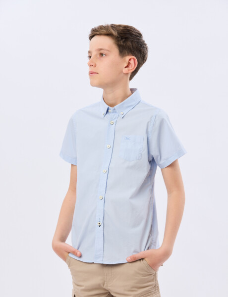 CAMISA LISA Celeste