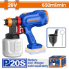 PISTOLA DE PINTAR A BATERIA 20V P20S 650ML/MIN SIN BAT SIN CARG WADFOW WSU3066 PISTOLA DE PINTAR A BATERIA 20V P20S 650ML/MIN SIN BAT SIN CARG WADFOW WSU3066